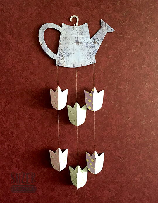 Watering Can & Tulip Paper Flower Mobile - suzerspace.com